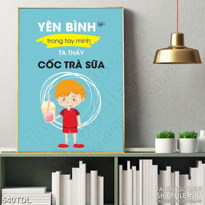 Tranh ca phe in canvas động lực phát huy đam mê trà sữa Tranh ca phe in canvas động lực phát huy đam mê trà sữa