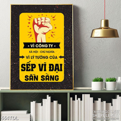 Tranh động lực cố gắng vì lý tưởng in canvas