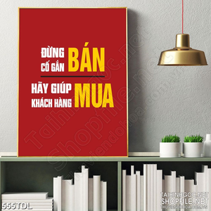 Tranh động lực cố gắng giúp đỡ khách in 3d