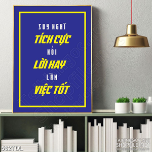 Tranh văn phòng động lực luôn suy nghĩ tích cực