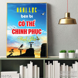 Tranh in canvas động lực cố gắng chinh phục mọi thứ