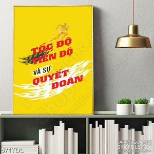 Tranh động lực tăng tốc trong công việc in canvas