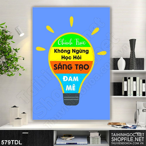 Tranh văn phòng động lực không ngừng đam mê và sáng tạo