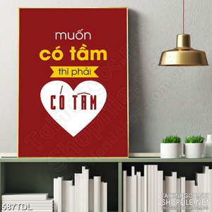 Tranh trang trí động lực có tầm thì phải có tâm