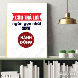 Tranh in canvas động lực hành động mới tạo ra thành quả