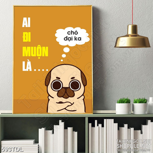 Tranh  in treo tường động lực luôn đúng giờ đúng hẹn