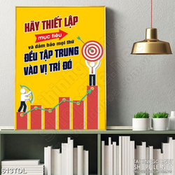Tranh văn phòng động lực tập trung đúng mục tiêu