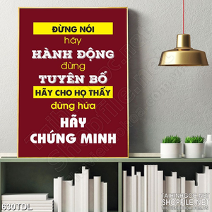 Tranh văn phòng động lực luôn hành động tạo ra kết quả Tranh văn phòng động lực luôn hành động tạo ra kết quả