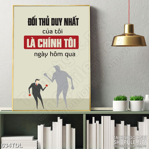 Tranh động lực chiến thắng bản thân in treo tường Tranh động lực chiến thắng bản thân in treo tường