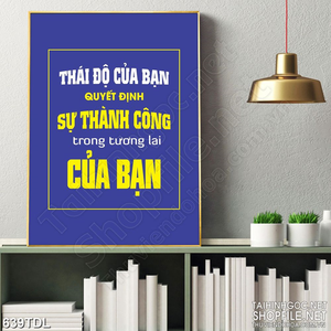 Tranh động lực về thái độ lành mạnh in canvas Tranh động lực về thái độ lành mạnh in canvas