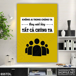 Tranh trang trí động lực nhiều cái đầu hơn 1 cái đầu Tranh trang trí động lực nhiều cái đầu hơn 1 cái đầu