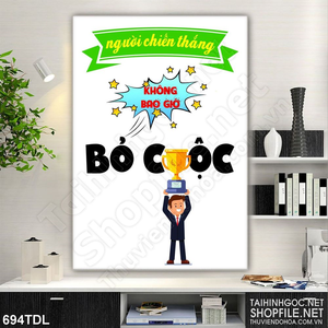 Tranh văn phòng người chiến thắng nói  không với bỏ cuộc Tranh văn phòng người chiến thắng nói  không với bỏ cuộc