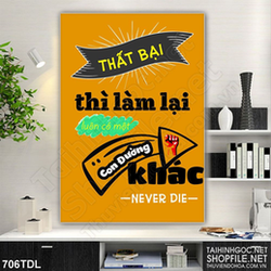 Tranh in canvas động lực thất bại thì làm lại Tranh in canvas động lực thất bại thì làm lại