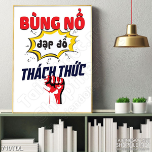 Tranh trang trí động lực bùng nổ đạp đổ thách thức Tranh trang trí động lực bùng nổ đạp đổ thách thức