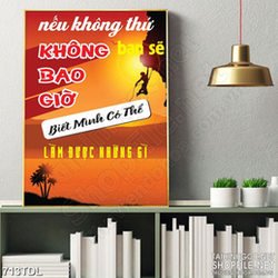 Tranh động lực dám thử dám làm trang trí Tranh động lực dám thử dám làm trang trí