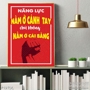 Tranh động lực công việc năng lực nằm ở cánh tay Tranh động lực công việc năng lực nằm ở cánh tay
