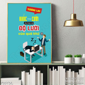 Tranh động lực thành công nói không với kẻ lười in uv Tranh động lực thành công nói không với kẻ lười in uv