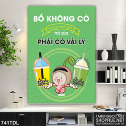 Tranh động lực hạnh phúc bên những ly trà sữa in uv Tranh động lực hạnh phúc bên những ly trà sữa in uv