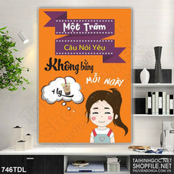 Tranh ca phe in canvas động lực thể hiện tình yêu với trà sữa Tranh ca phe in canvas động lực thể hiện tình yêu với trà sữa