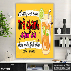 Tranh ca phe trang trí động lực quảng bá quán trà chanh Tranh ca phe trang trí động lực quảng bá quán trà chanh