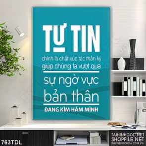 Tranh động lực luôn tự tin và bản lĩnh in 3d Tranh động lực luôn tự tin và bản lĩnh in 3d