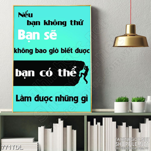 Tranh động lực chấp nhận mọi thử thách in tường Tranh động lực chấp nhận mọi thử thách in tường