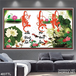 Tranh nghệ thuật thư pháp phúc lộc thọ