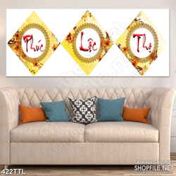 Tranh wall 3d treo chữ phúc lộc thọ đón tết