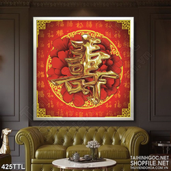 Tranh trang trí chữ thọ bằng tiếng Trung  Quốc