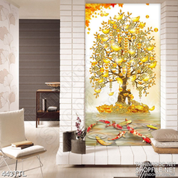 Tranh cây kim tiền phong thủy nghệ thuật