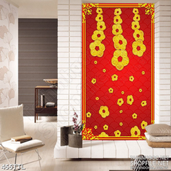 Tranh những bông hoa mai đúc vàng trang trí