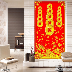 Tranh in uv những đồng tiền xu đúc vàng