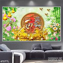Tranh trang trí chữ tài gây sự nghiệp treo tường