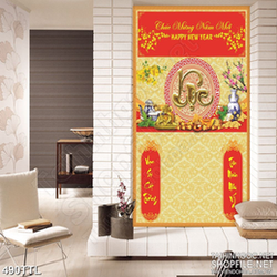 Tranh chữ lộc rước may mắn in lịch treo tết