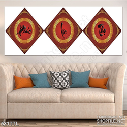 Tranh psd phúc lộc thọ phong thủy rước may mắn