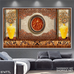 Tranh decor chữ phúc giả ngọc treo tường gỗ