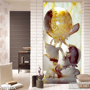 Tranh sơn dầu cá chép bên ánh trăng giả ngọc in 3d