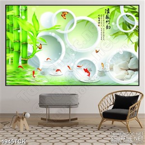 Tranh sơn dầu cá chép nhảy tung tăng trên hồ treo tường Tranh sơn dầu cá chép nhảy tung tăng trên hồ treo tường