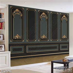 Tranh phào chỉ 5d bức tường với hoa văn thiết kế sang trọng