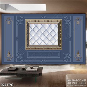 Tranh phào chỉ rèm màn psd những hình thoi trên bức tường