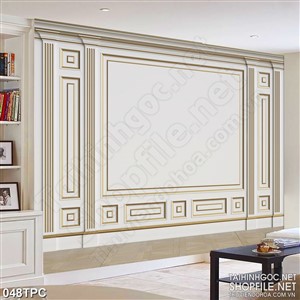 PSD tranh phào chỉ nghệ thuật những ô vuông trên tường