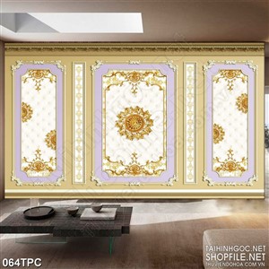 Tranh phào chỉ 5d hoa mặt trời dáp vàng trên bức tường cổ điển