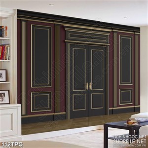 Tranh phào chỉ rèm màn psd cánh cửa màu xám cổ điển