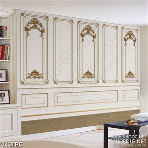 PSD tranh phào chỉ nghệ thuật bức tường trắng cổ điển