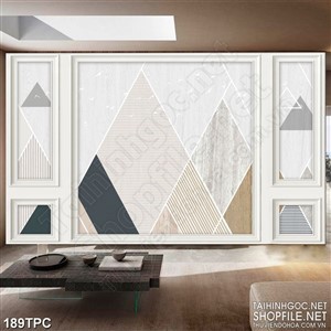 Tranh phào chỉ 5d những mãng màu ghép trên bức tường