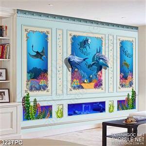 PSD tranh phào chỉ nghệ thuật thế giới dưới lòng đại dương