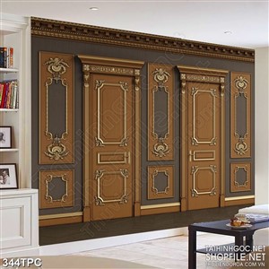 PSD tranh phào chỉ nghệ thuật bức tường chạm hoa văn tinh tế