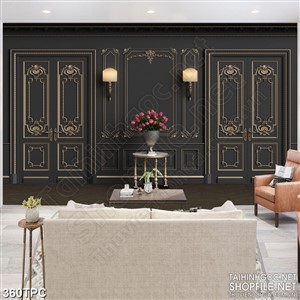 Tranh phào chỉ 5d chậu hoa hồng khoe sắc trên chiếc ghế nhỏ