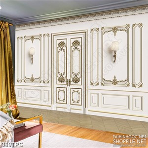 Tranh rèm màn decor trang trí những ngọn đèn treo trên tường