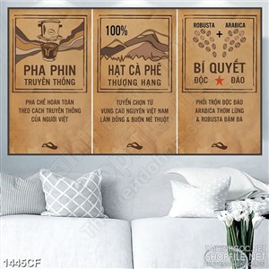 Tranh cà phê decor quy trình chế biến cà phê ngon đạt tiêu chuẩn